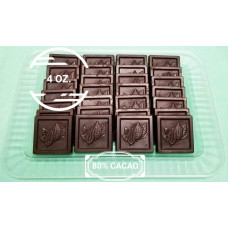 80% Cacao Dark Chocolate Couverture (4 oz.)